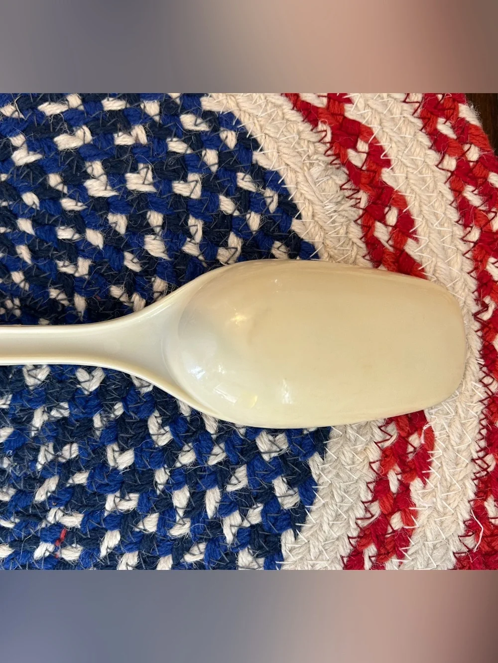 Vintage Foley Off White Nylon Utensil Spoon 11 in Read Description Free Shipping